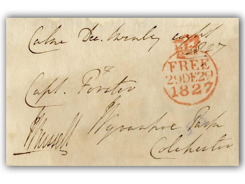 John Russell signed 1827 envelope