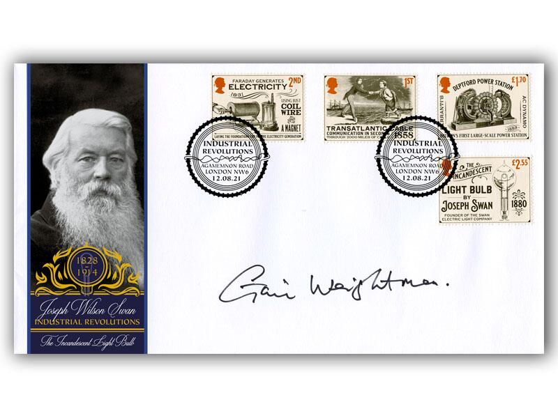 Industrial Revolutions Stamps from the Miniature Sheet signed by Gavin Weightman