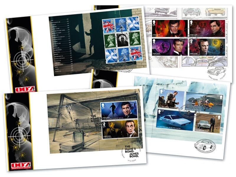 James Bond Prestige Stamp Booklet Set of 4 Covers