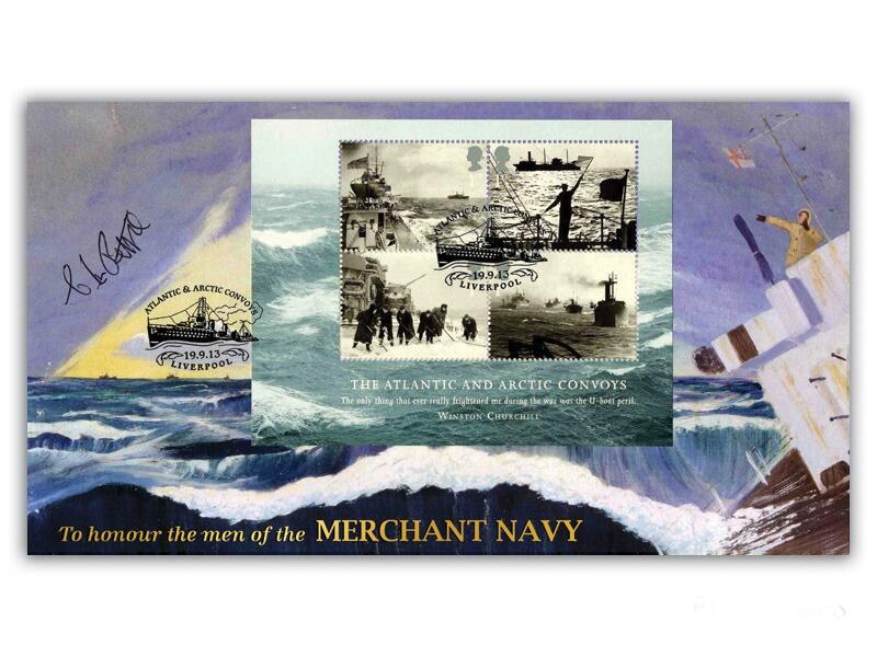 Merchant Navy: Atlantic and Arctic Convoys, signed by veteran Cyrill Pettitt