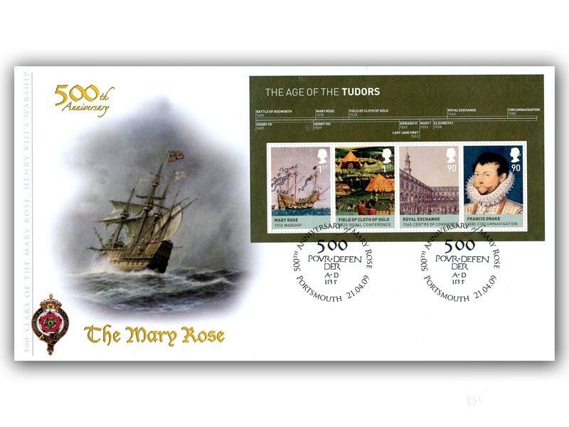 Age of the Tudors - Mary Rose, miniature sheet