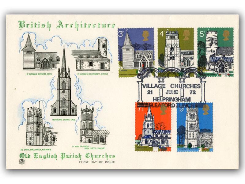 1972 Churches, Helpringham postmark