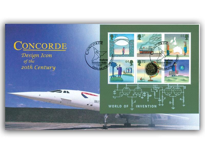 World of Invention: Concorde Miniature Sheet Cover