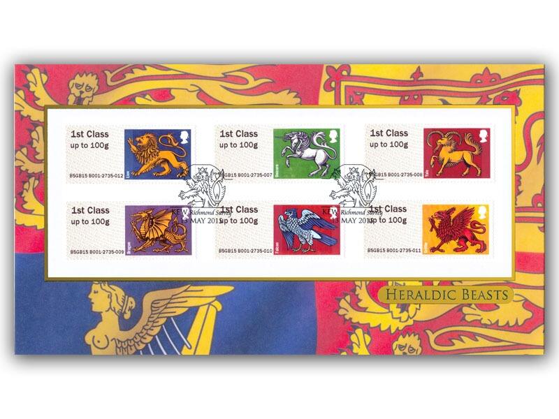 2015 Post & Go - Heraldic Beasts, Machine stamps