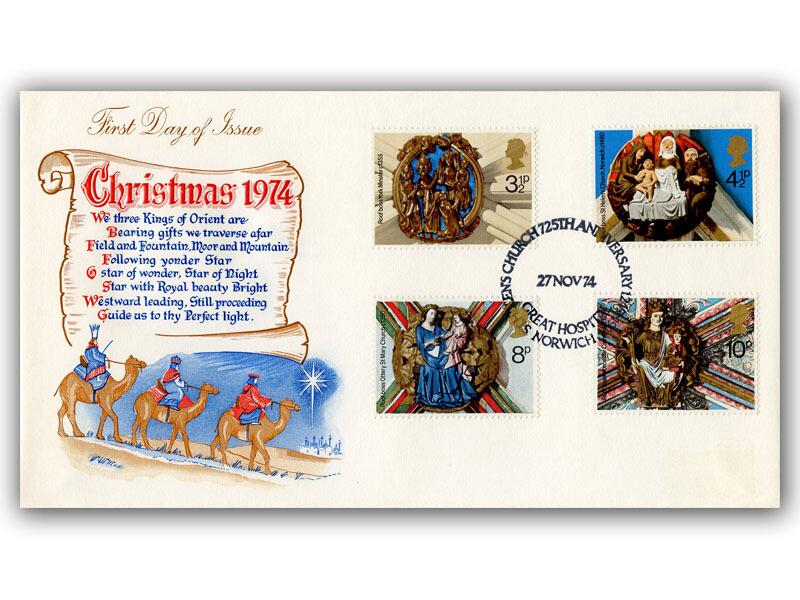 1974 Christmas, Great Hospital Norwich postmark
