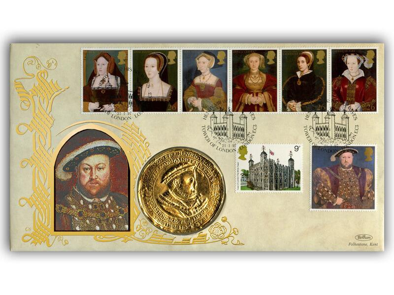 1997 Henry VIII medal cover