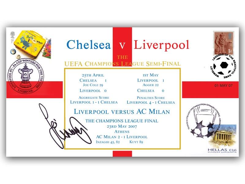 UEFA Cup Semi-Final & Final cover, signed by Steve McMahon