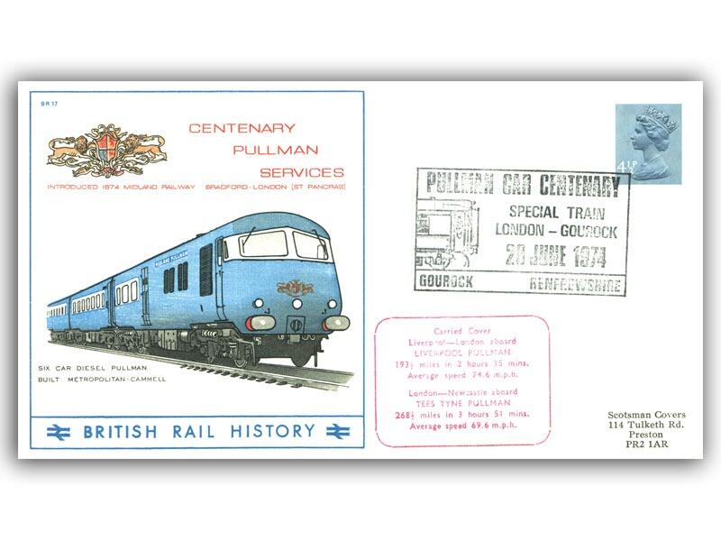 1974 Centenary of the Pullman Service, Gourock, Carried