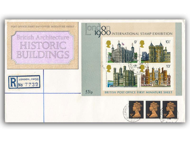 1978 Buildings miniature sheet, Buckingham Palace CDS