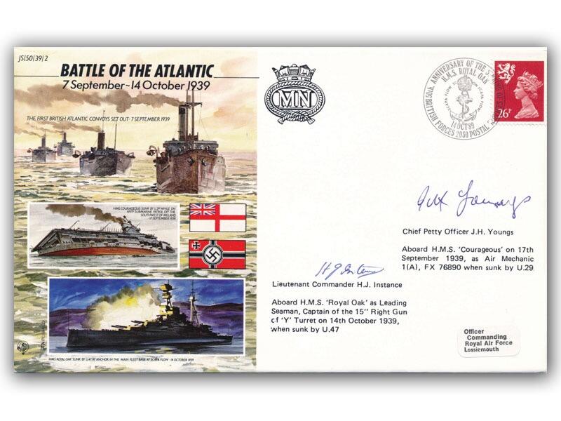 1939 Battle of The Atlantic, signed J.Youngs & Howard Instance