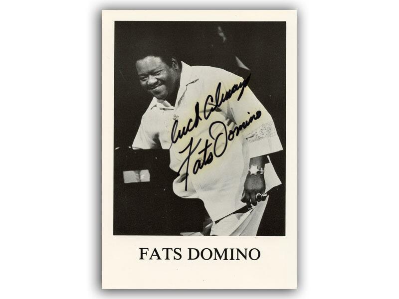 Fats Domino signed photo