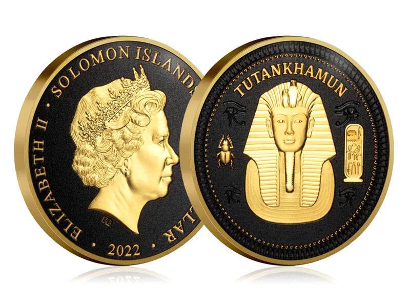 Tutankhamun Solomon Islands - 24ct Gold Plated Coin