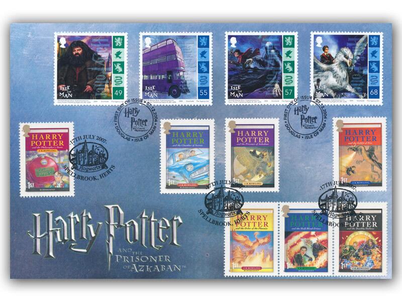 Harry Potter, Isle of Man Full Set, Double Postmark