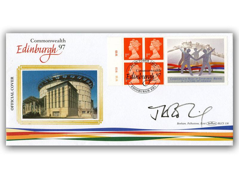 JK Rowling signed 1997 Commonwealth Meeting cover