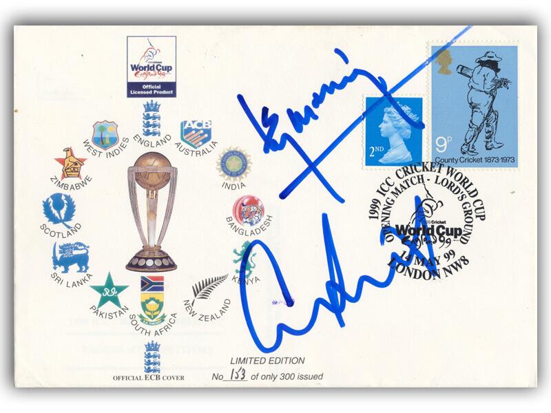 Michael Atherton & Arjuna Ranatunga signed 1999 Cricket World Cup cover