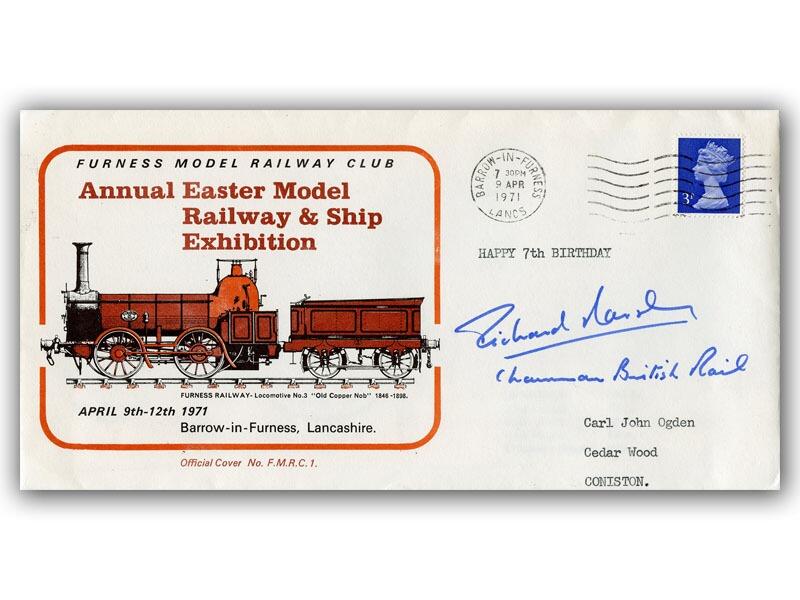 Sir Richard Marsh, signed 1971 Furness Model Railway Club