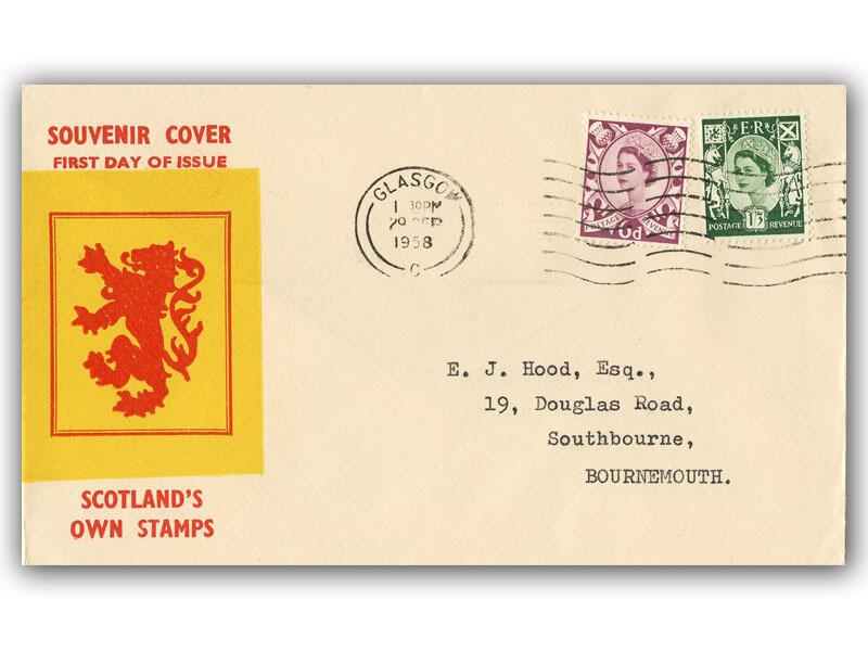 1959 6d & 1/3d Scottish Regionals, Red Lion cover