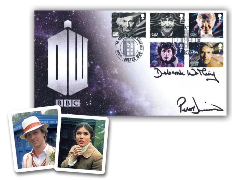 Doctor Who 50th, signed Peter Davison and Deborah Watling