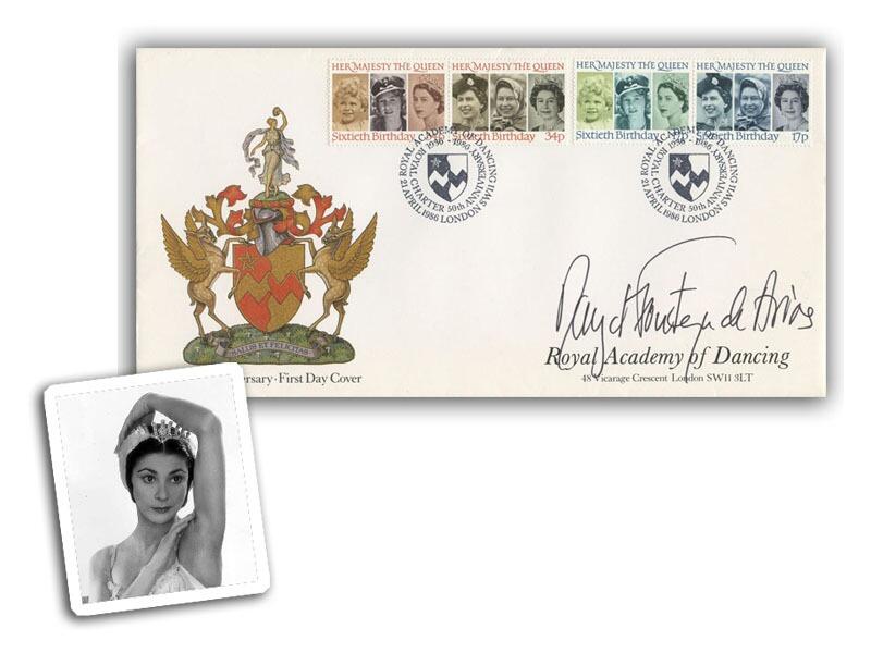 Dame Margot Fonteyn signed The Queen's 60th Birthday cover