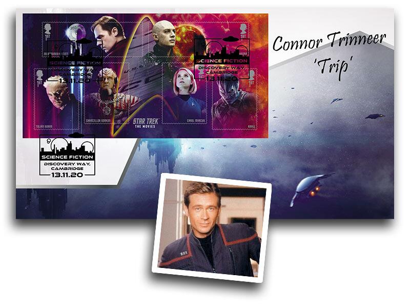 Star Trek Miniature Sheet, signed Connor Trinneer 'Charles 