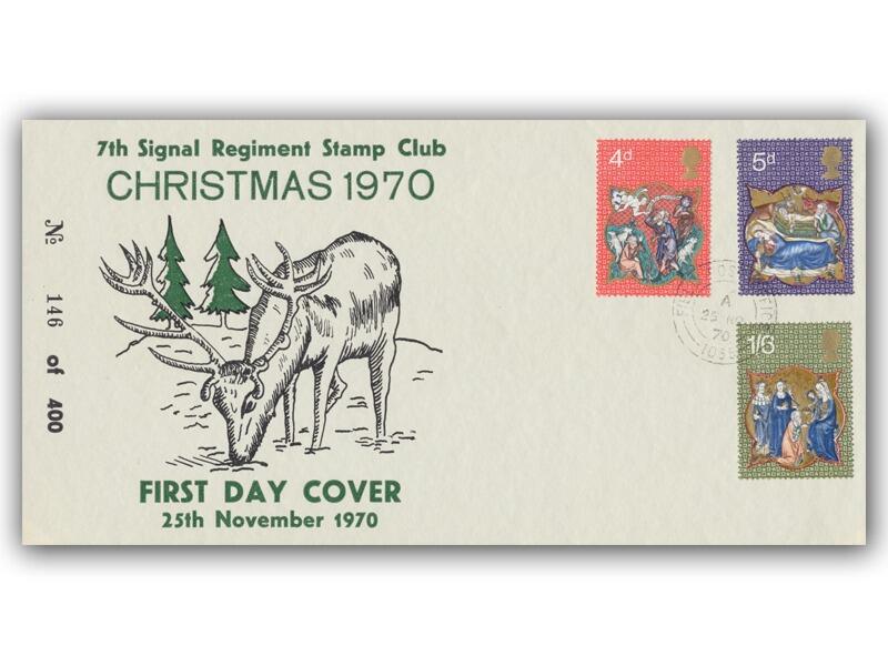 1970 Christmas, FPO 1035 CDS. 7th Signal Regiment cover