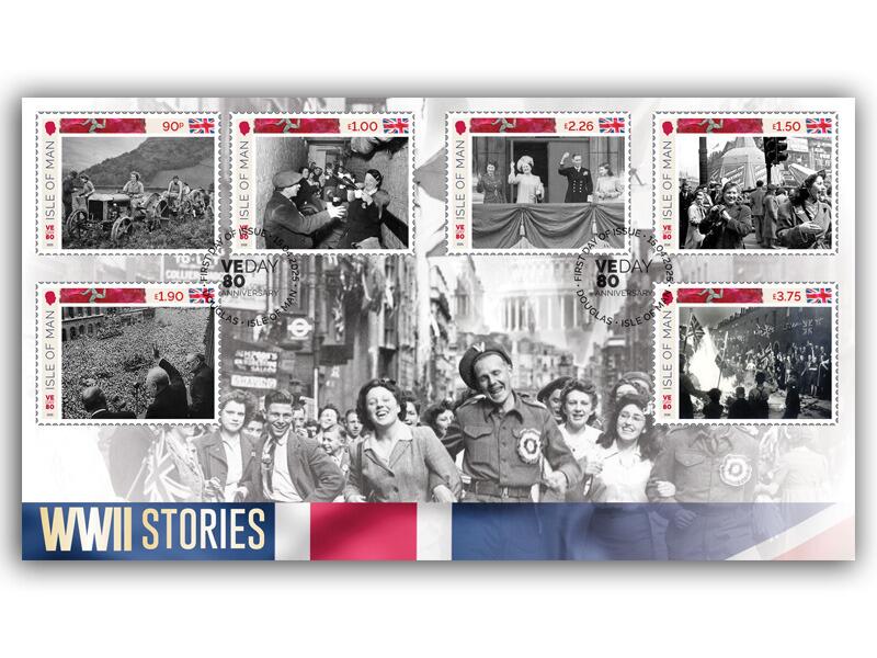 VE Day 80th Anniversary, Isle of Man First Day Cover