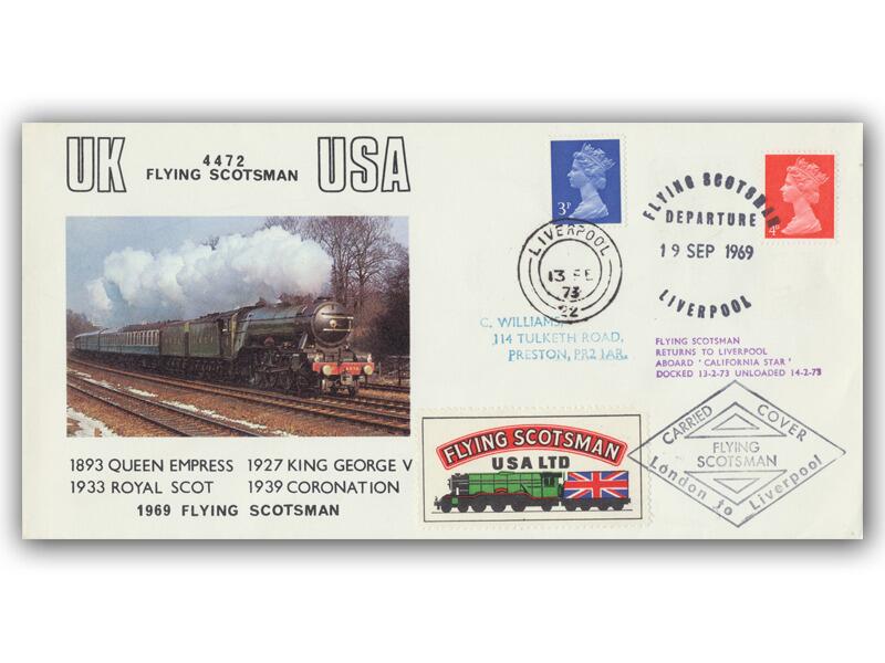 1969 Scotsman USA Tour & 1973 Return Double Postmarked