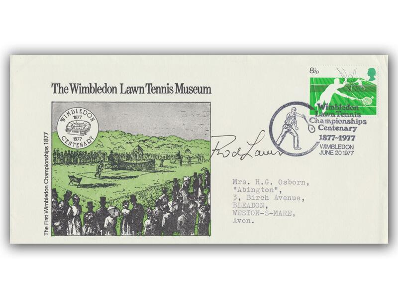 Rod Laver signed, 1977 Wimbledon Centenary
