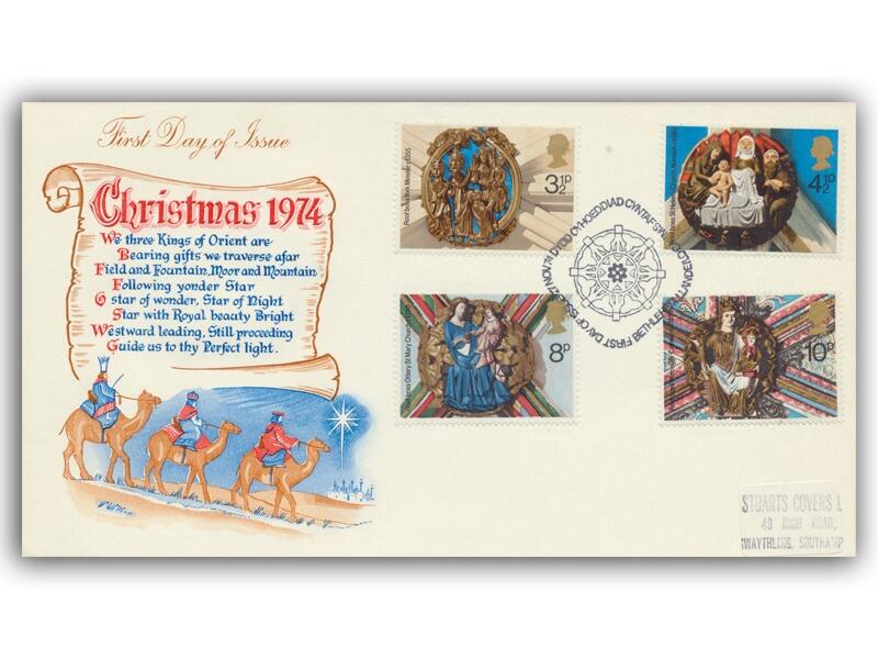 1974 Christmas, Bethlehem postmark, Stuart cover