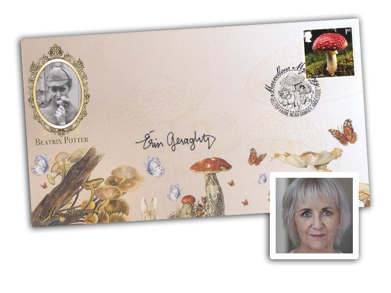 Erin Geraghty signed | Beatrix Potter Mushroom Single Stamp