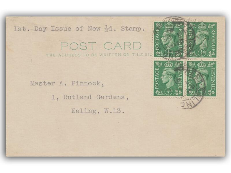 1941 ½d Pale Green, Ealing CDS
