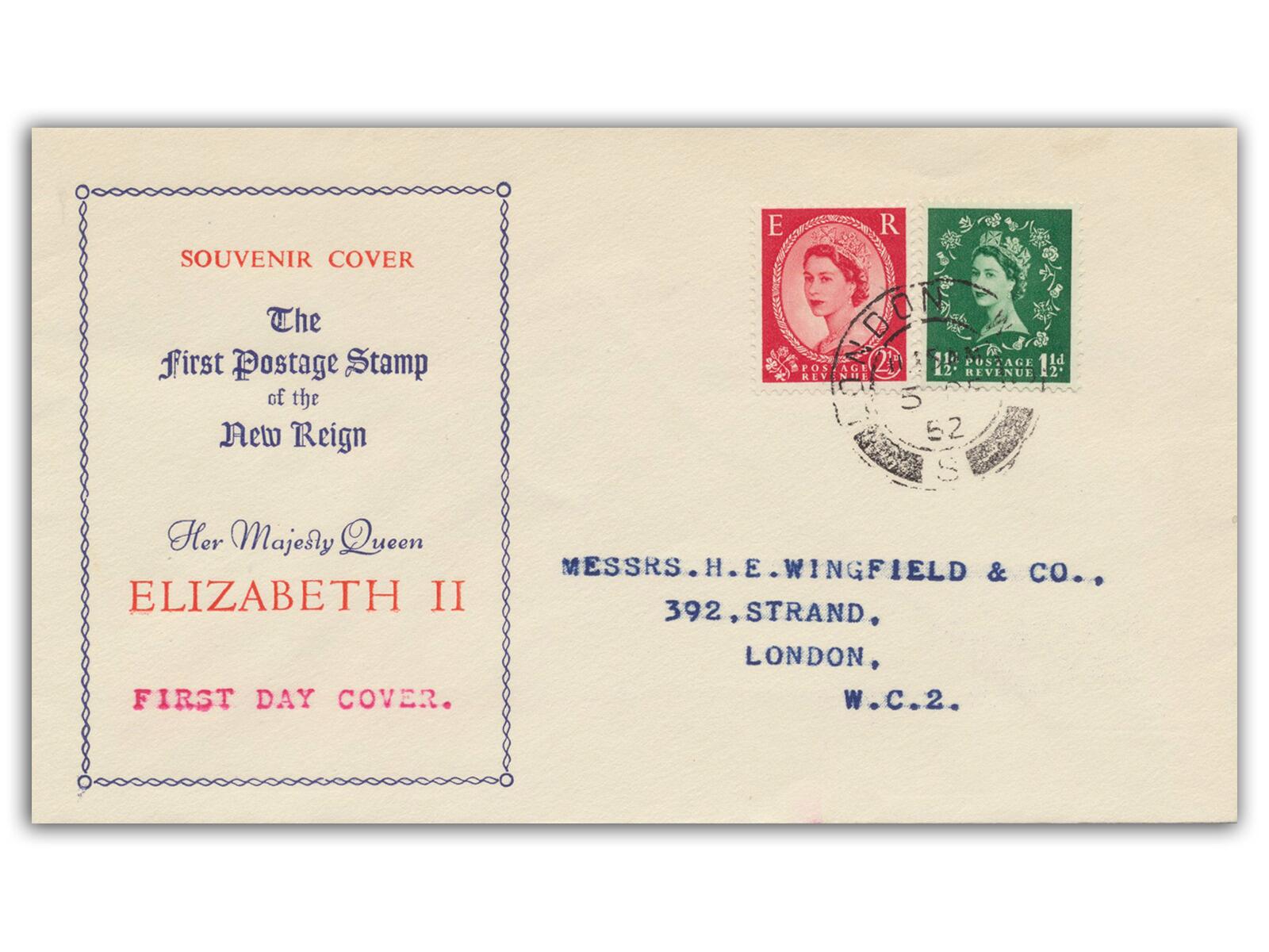 1952 1½d & 2½d Wildings, London CDS