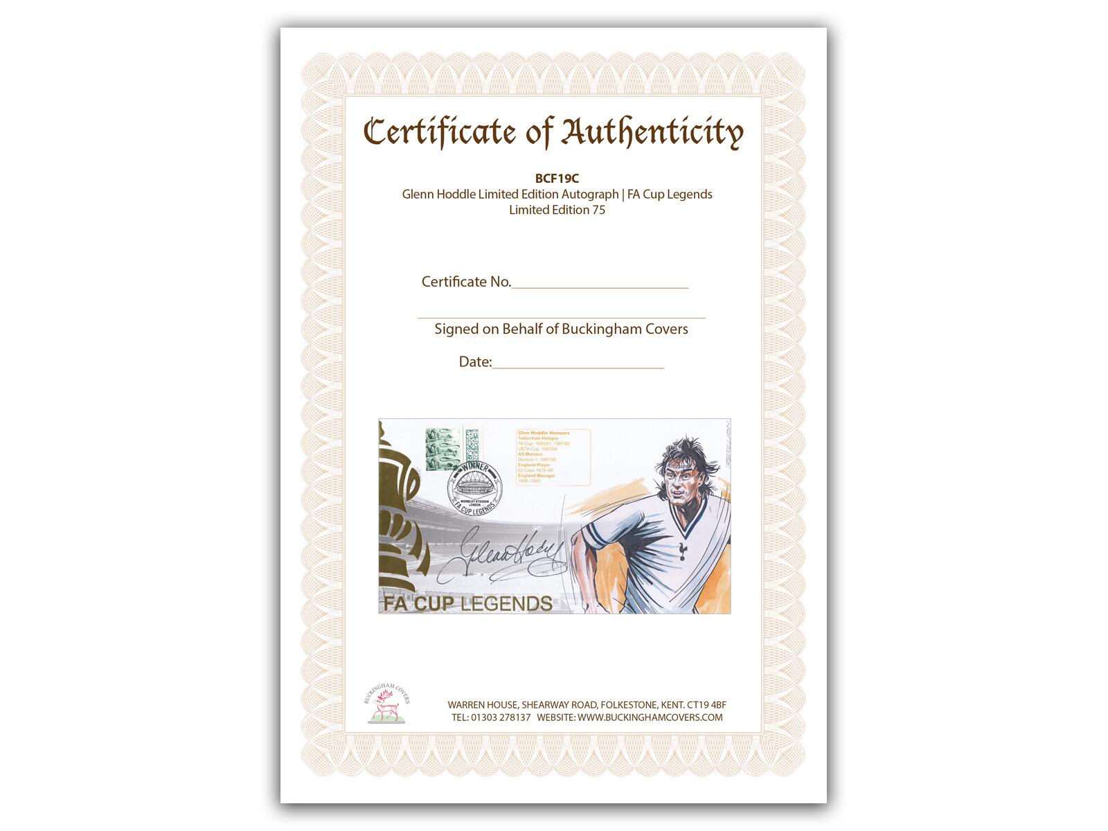 Glenn Hoddle COA