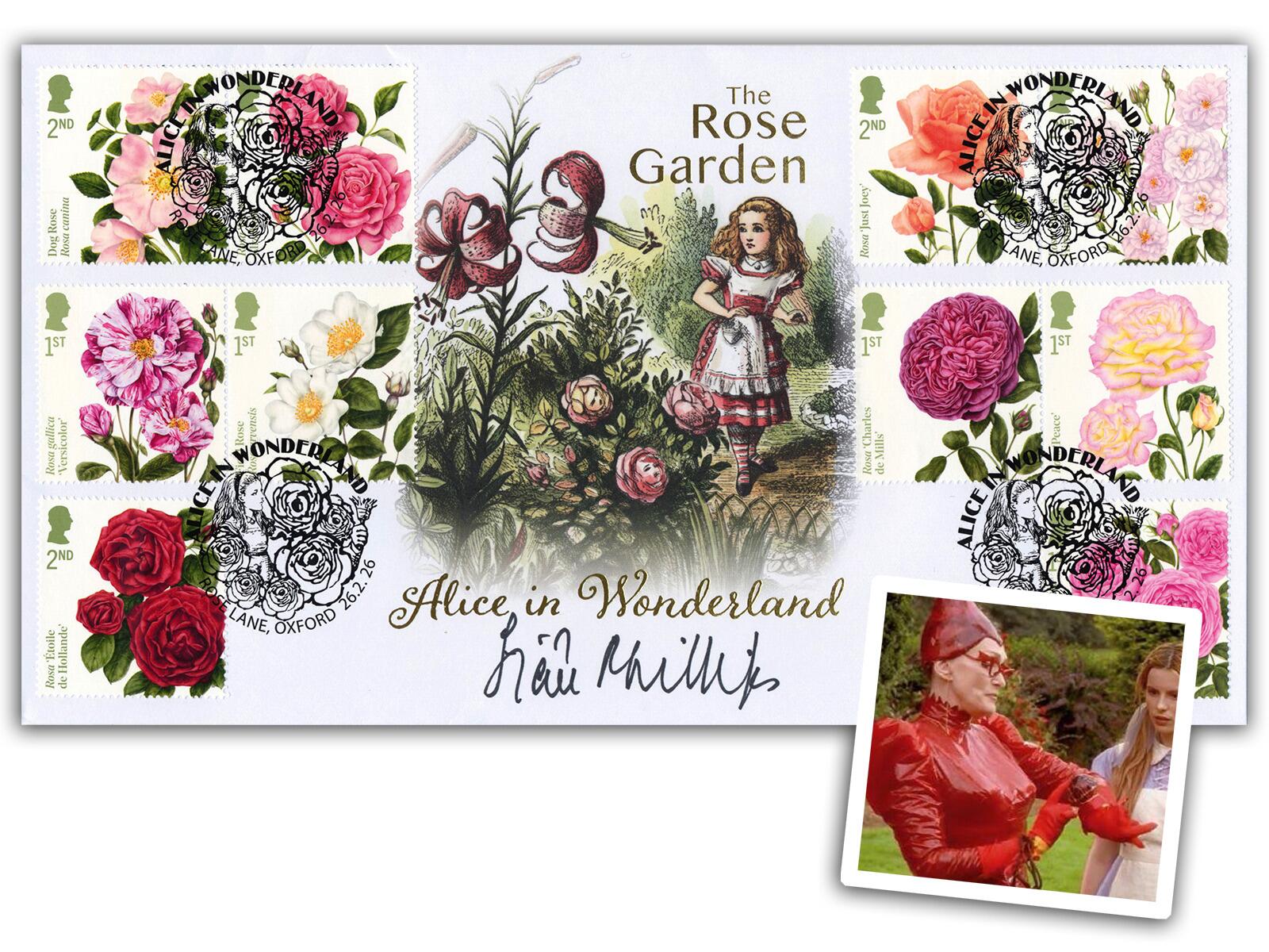 Dame Sian Phillips signed Roses | 'Red Queen' Alice in Wonderland