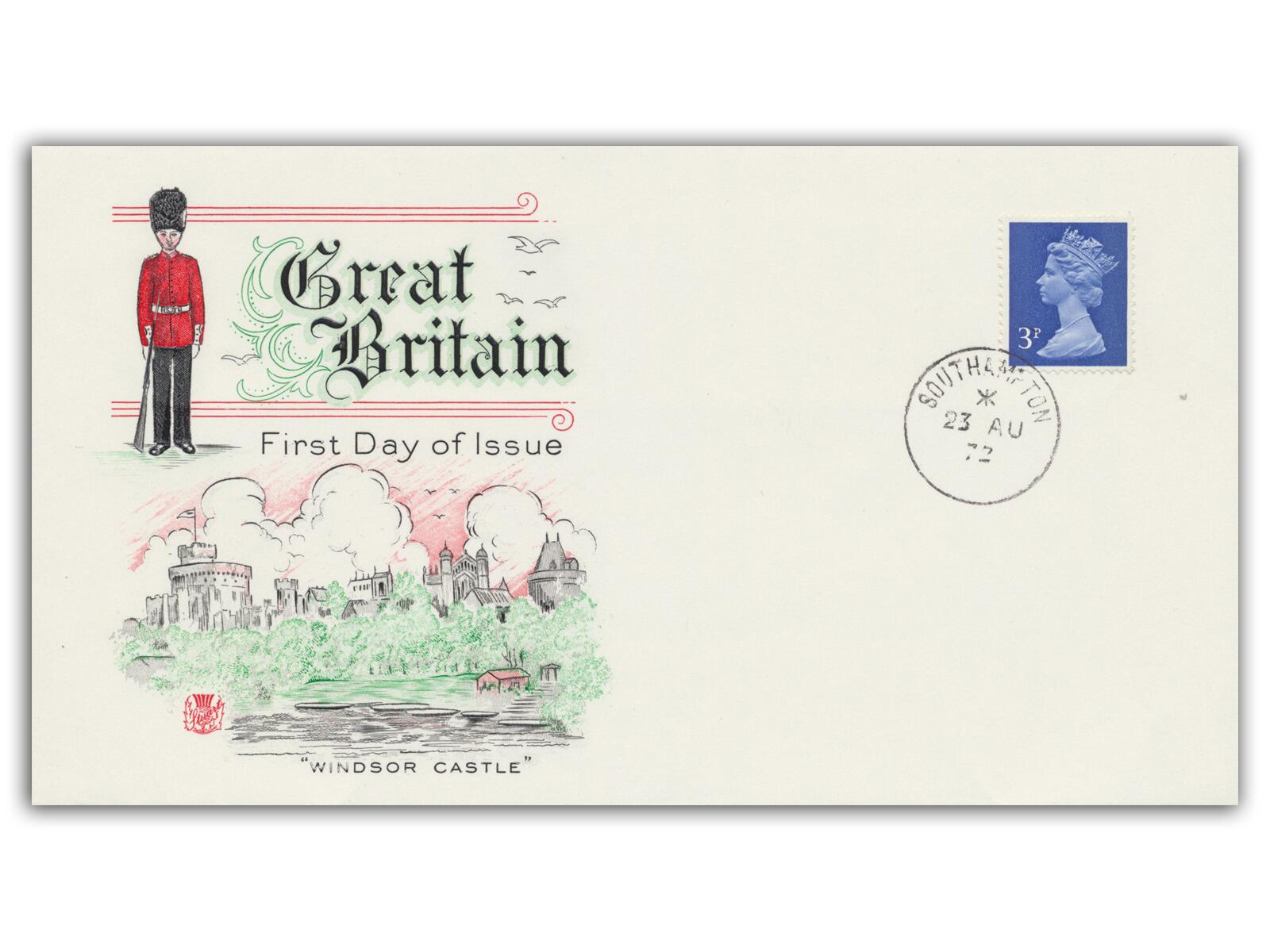 1972 3p Gum Arabic, Southampton CDS