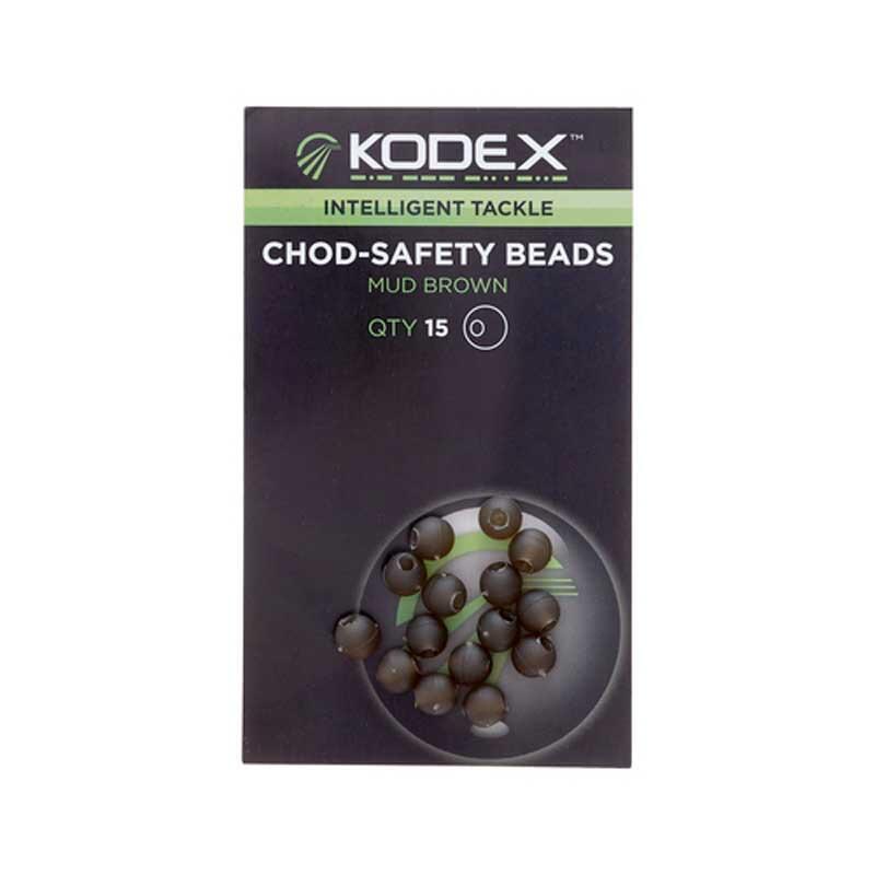 Kodex Chod Safety Beads Mud Brown (15pc pkt)