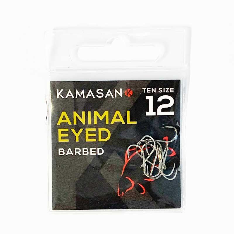 Kamasan Animal Eyed Barbed Hooks S12, Extra Strong Barbed Hooks