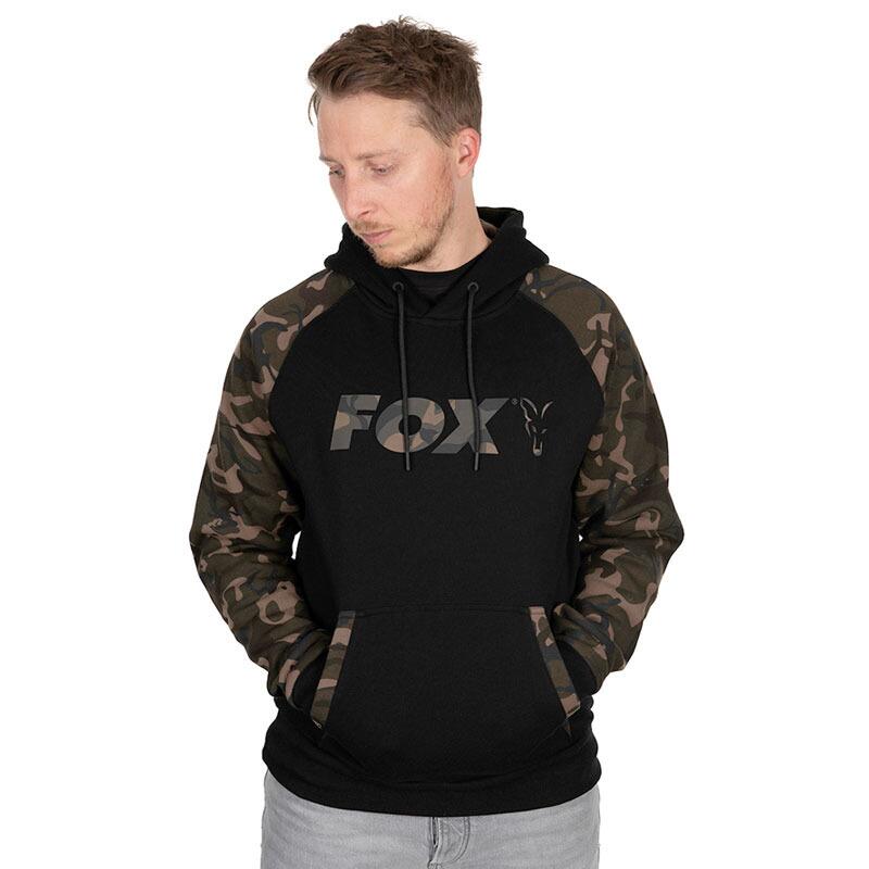 Fox Black Camo Raglan Hoody, Fox Fishing Clothing