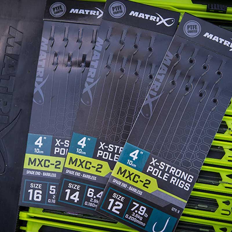 Matrix 10cm MXC-2 Barbless X-Strong Pole Rigs Accurately tied to 4 inches