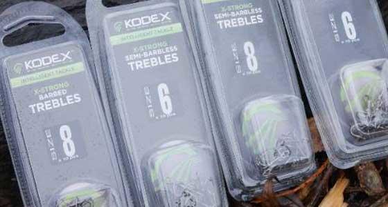 Kodex X-Strong Semi Barbless Treble Hooks