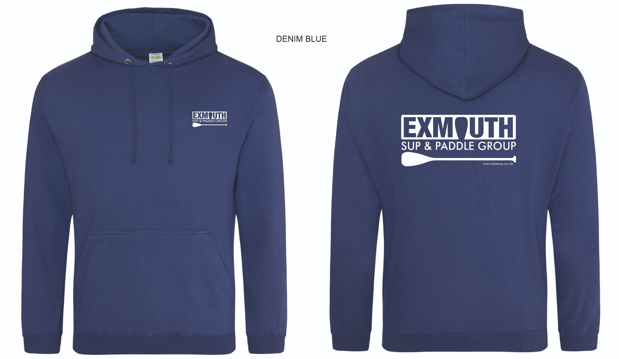 exmouth sup hoodie denim blue