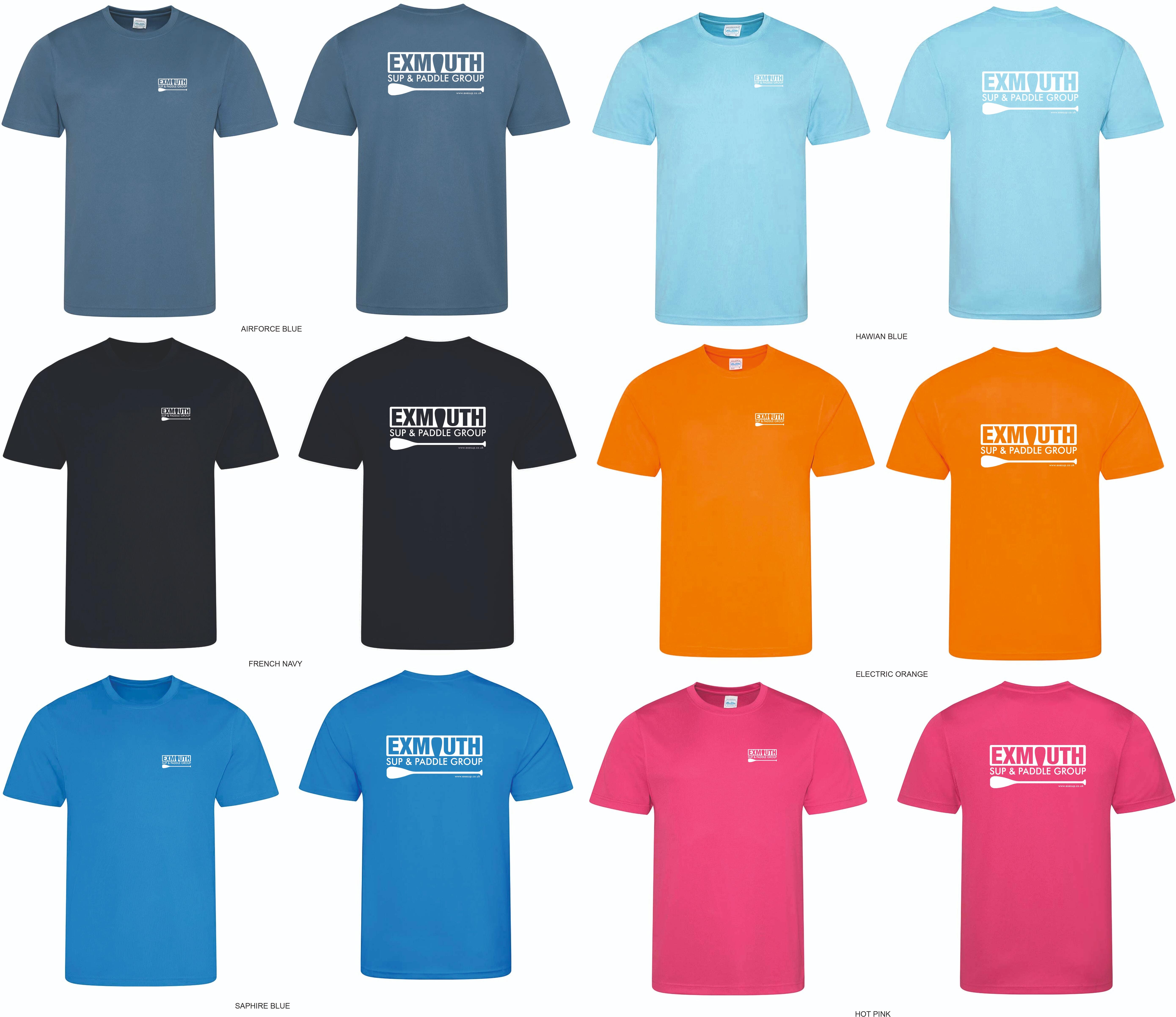 exmouth sup t shirt all colours