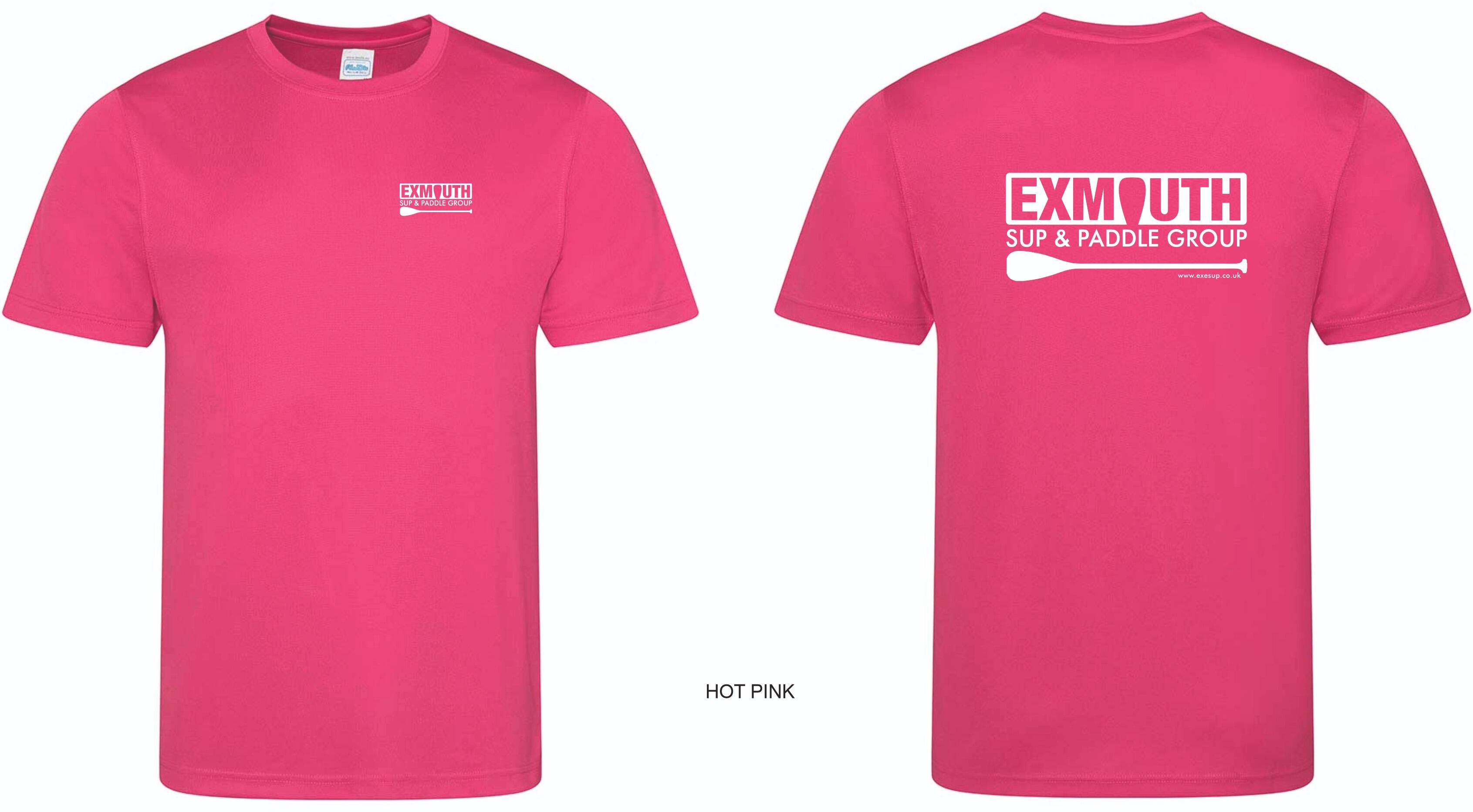 exmouth sup t shirt hot pink