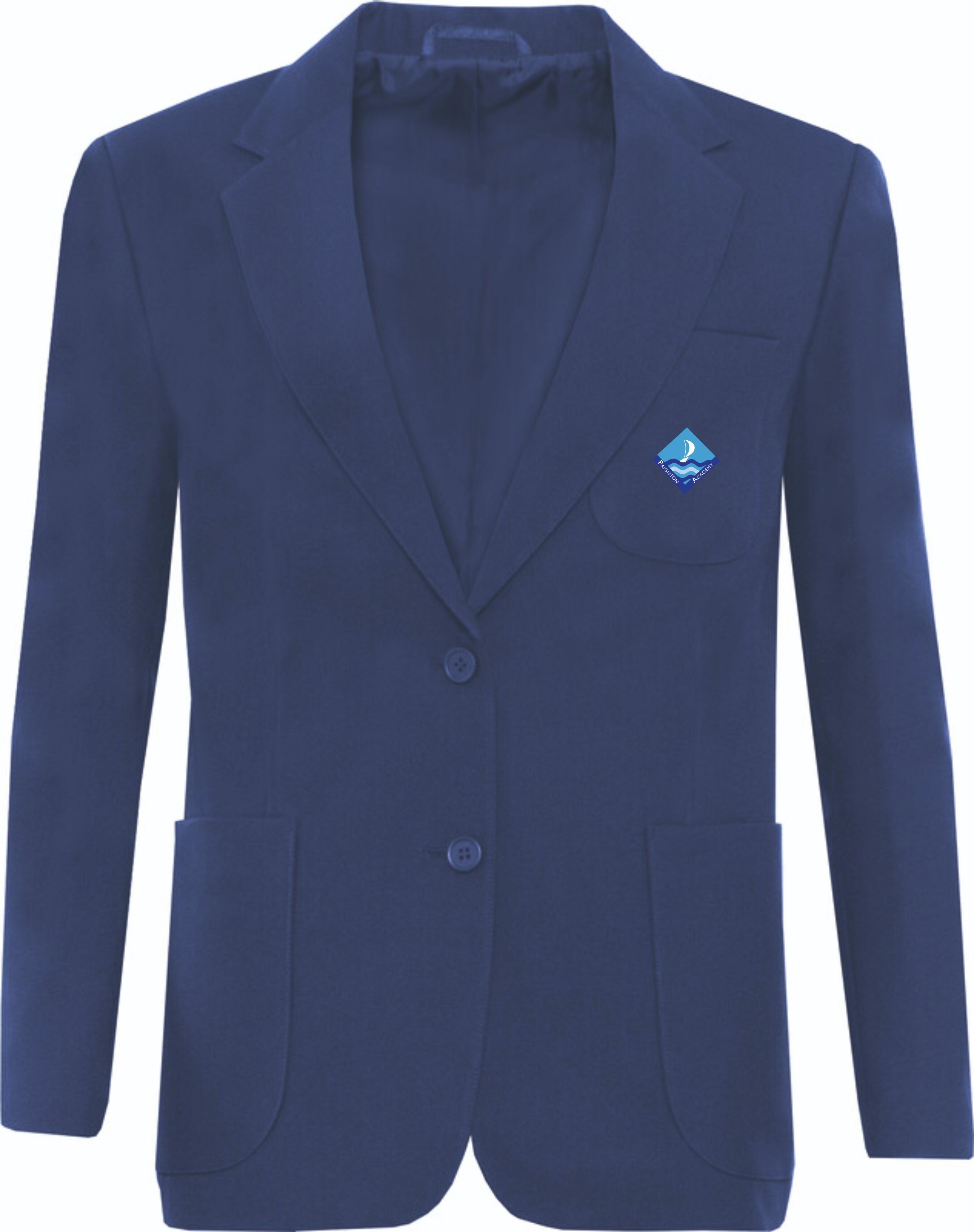 Paignton Academy Unisex Blazer Royal Blue Two Buttons Three Patch 