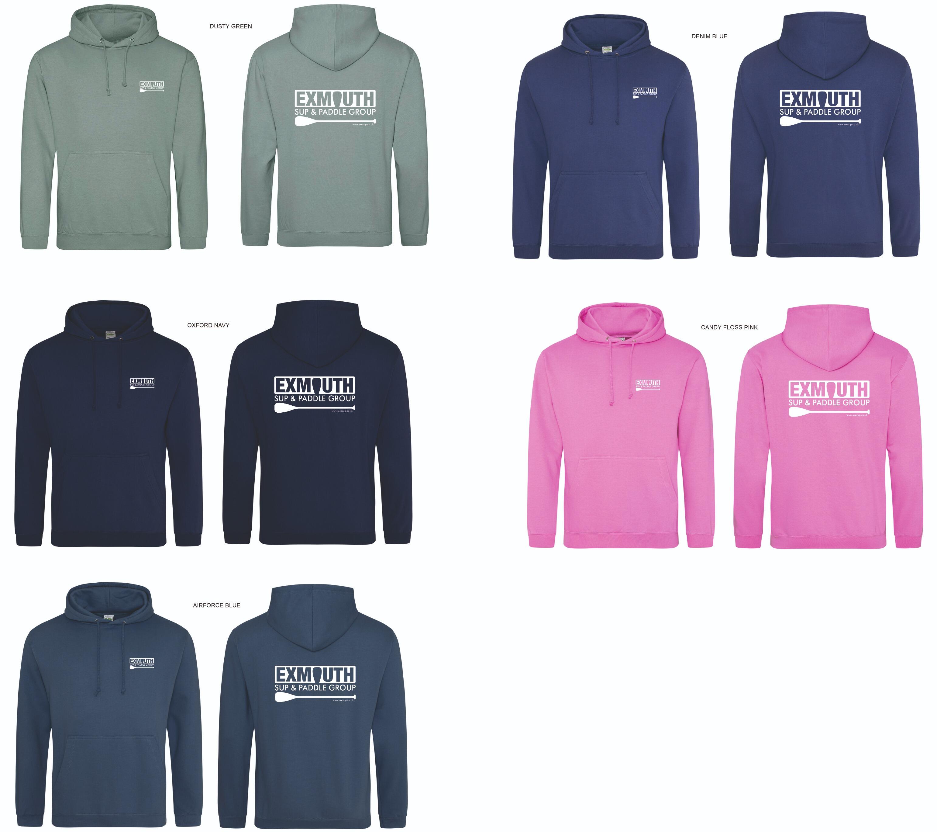 exmouth sup hoodie various colours