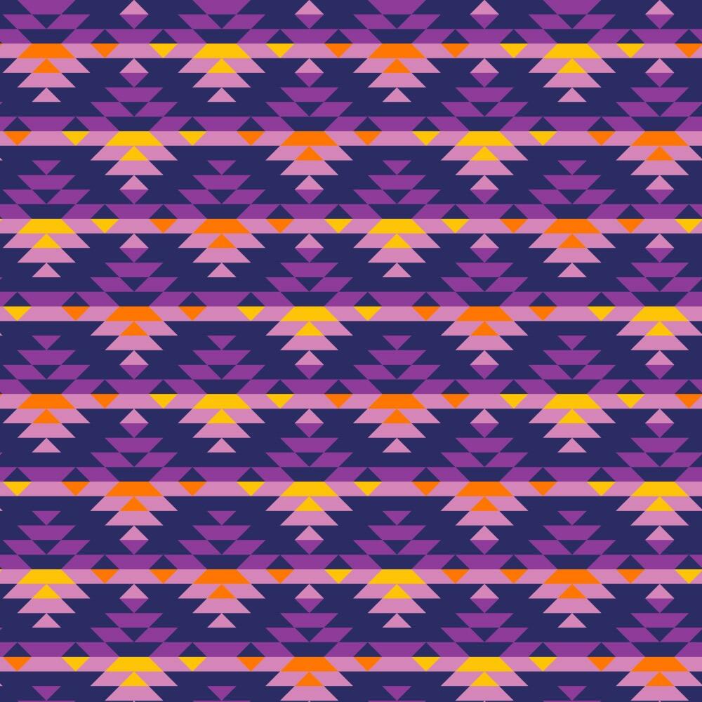 Purple Aztec Luxury Velvet Fabric Swatch