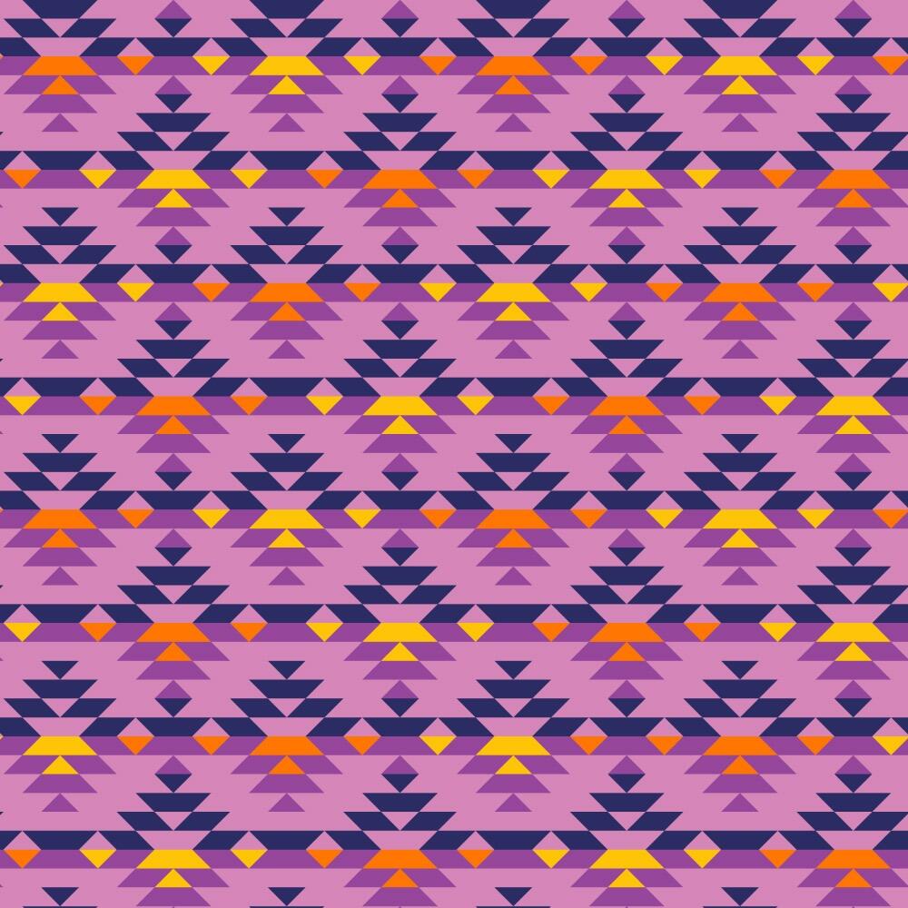 Pink Aztec Suede Waterproof FR Fabric Sample
