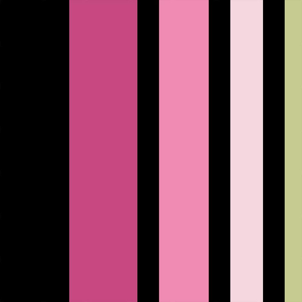 Black, Pink and Green Stripe Velvet Fire Retardant Fabric Swatch