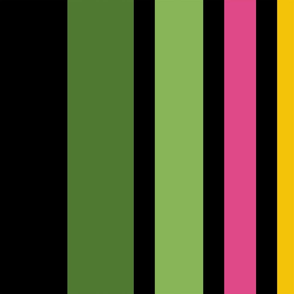 Black, Pink, Green and Yellow Stripe Suede Waterproof FR Fabric Sample
