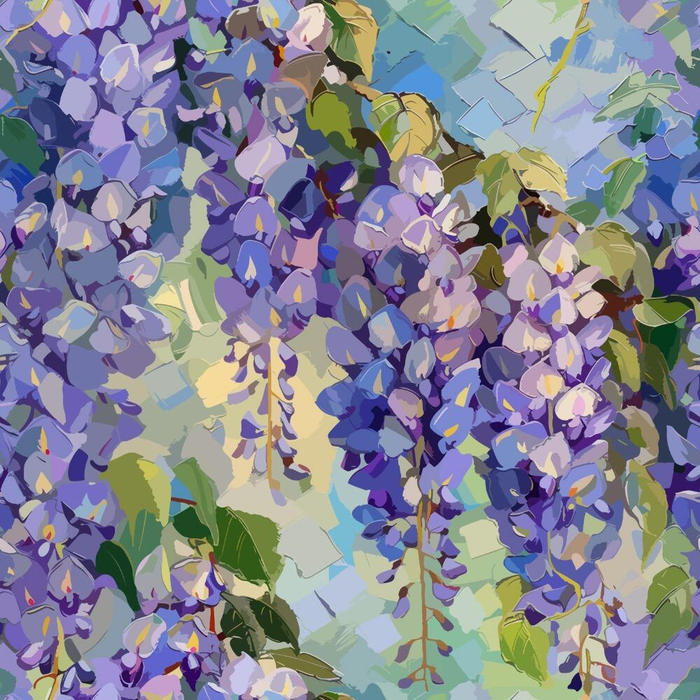Violet Cascades Luxury Velvet Fabric Swatch